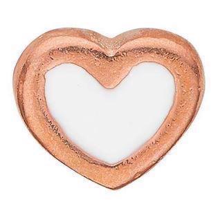 Enamel Heart rosa forgyldt 925 sterling sølv  Collect urskive pynt smykke fra Christina Collect